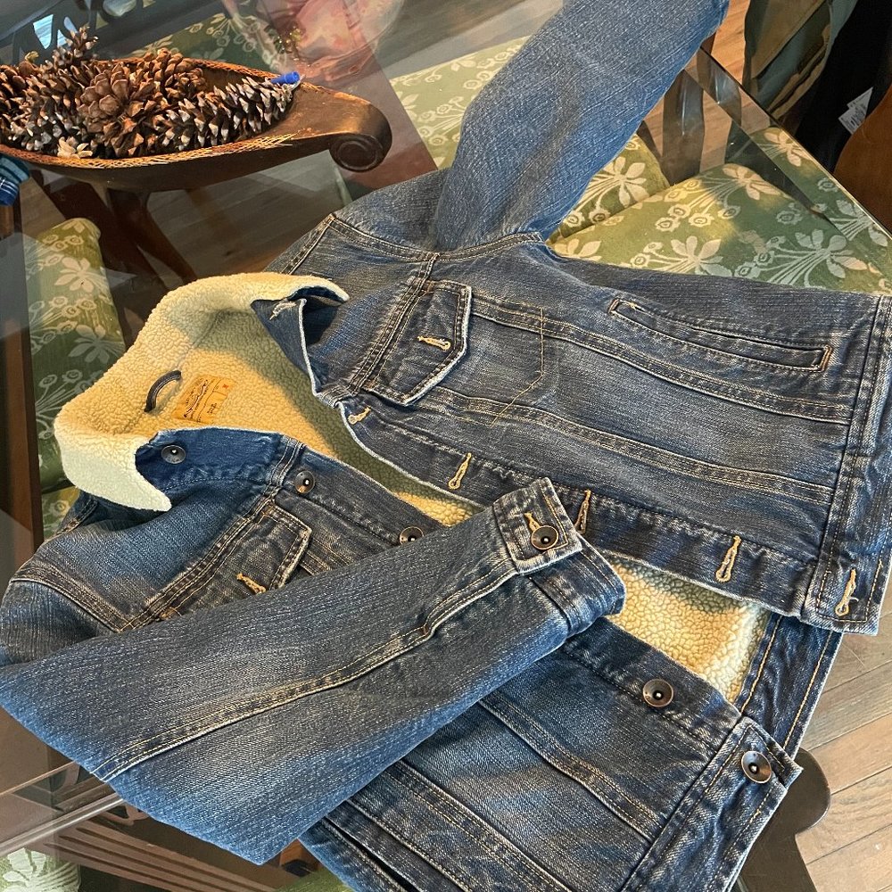 Vintage Old Navy Sherpa Lined Jean Jacket